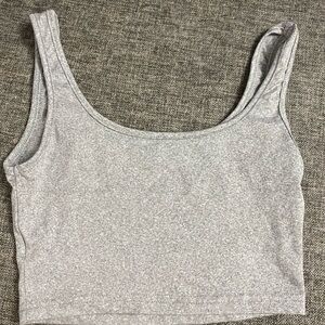 Gray Crop Top